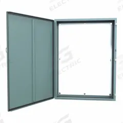 HAMMOND Electrical Enclosure: Steel, 48 in x 36 in x 8 in, NEMA 12/13, w/Panel, Solid Cover, Hinged (MPN 1418S8). Key specifications — Brand: HAMMOND; Closure Method: Clamps; Knockouts: Not Included.