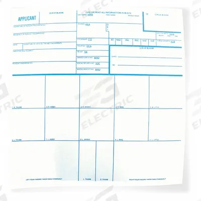 CORTECH Application Card: Blue, 8 in Lg, 8 in Ht - Accessories for Fingerprint Stations