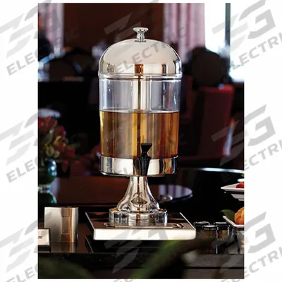 AMERICAN METALCRAFT Juice Dispenser: 2.1 gal, Silver, Polycarbonate, Round, 1 Dispensers - Polycarbonate Dispensers