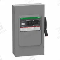 SCHNEIDER Safety Switch: Fusible, 200 A, Three Phase, 240V AC, Galvanized Steel, Indoor (MPN VH324N). Key specifications — Brand: SCHNEIDER.