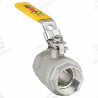 APPROVED VENDOR Manual Two-Way Ball Valve: 1 1/4 in, 316 Stainless Steel, Straight Valve Body, PTFE (MPN 06Q201N04114). Key specifications — Brand: APPROVED VENDOR; Handle: Locking Lever.