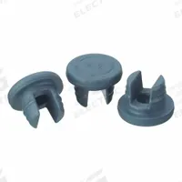 Stopper: Bromobutyl, 20 Stopper Size, 13.4 mm Bottom Dia, 18.75 mm Top Dia, 13.3 mm Overall Ht, Gray (MPN W224100-406). Key specifications — Standards: USP <381>; Brand: WHEATON; Color: Gray; Stopper Size: 20; Material: Bromobutyl.