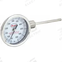 DWYER Dial Thermometer: 50°F to 500°F, ±2%Full Scale Accuracy, 4 in Stem Lg, 3 in Dial Dia (MPN BTLR34071). Key specifications — Accuracy: ±2 % Full Scale; Brand: DWYER.