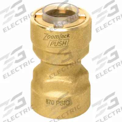 PARKER Push-Fit Coupling Fitting: 1/2 in OD x 1/2 in OD Size - Removable Brass Push-to-Connect Tube Fittings