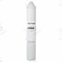 NEPHROS Quick-Connect Water Filter: 1 micron, 1.7 gpm, 17 in Overall Ht, 3 in Overall Dia (MPN 70-41075-E60). Key specifications — Product Type: Quick-Connect Water Filter; Filter Media: Treated Polymer Beads; Brand: NEPHROS; Reduces: Chloramine.