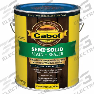 CABOT Wood Stain: Wood Stain and Sealer, Exterior, Oil, 1 gal Container Size - Wood Stains