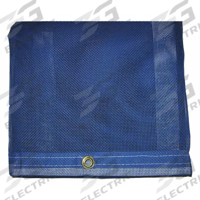 MAURITZON Tarp: 17.5 ft Lg, 11.5 ft Wd, Std Duty, 5 mil, Vinyl, Blue, 10 oz/sq yd - Mesh Tarps