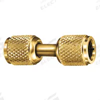 JB INDUSTRIES Coupler: 2 in Lg, 180° Angle, Input 1/4 in Female SAE Right-Hand, A2L Compatible (MPN D10244). Key specifications — Product Type: Coupler; Brand: JB INDUSTRIES; Manufacturer Part Number: D10244; Material: Brass.
