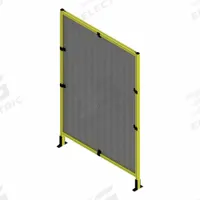 T-Slot Framing System Panel: Add-On, Yellow, 72 in H x 36 in W x 5 1/2 in D, Mesh (MPN 48312). Key specifications — Finish: Powder-Coated/PVC-Coated; Brand: FAZTEK; Panel Color: Black; Panel Type: Mesh; Color: Yellow; Material: Wire; Mesh Shape: Square; Assembly: Assembled.