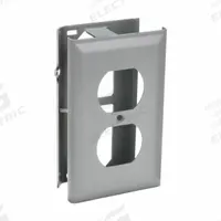 LEGRAND Duplex Receptacle Cover: 3000, 1 1/2 in Ht, 2 3/4 in Raceway Wd, Steel, Gray (MPN G3043BE). Key specifications — attr1038: LEGRAND; attr1057: Steel; attr1135: Duplex 1-Gang Box Cover; attr1039: 3000; attr1046: For Installing Commercially 15A and 20A Duplex Receptacles; attr1044: Gray; attr1136: Device Box Plates & Covers.