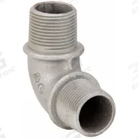 Elbow, 90 Degrees: Iron, Electroplated, ELM, 3/4 in Trade Size, Male to Male, NPT (MPN ELM90-75). Key specifications — Ends - Hazardous Fittings: 3/4 in MNPT x 3/4 in MNPT; Material: Iron; Finish: Electroplated; Brand: APPLETON ELECTRIC.