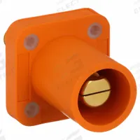 Single Pole Receptacle: Orange, Straight Taper Nose Mating, Threaded Stud Termination, 400 A (MPN HBLMRSO). Key specifications — Series: 16; Receptacle Gender: Male; Brand: HUBBELL.