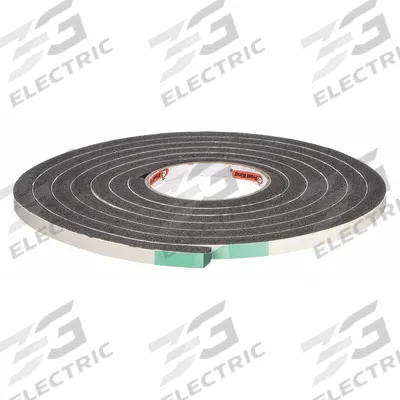 FROST KING Weather Seal: Flat, Self-Adhesive Mounting, Std, Rubber Foam, 10 ft Overall Lg - Solid Rectangular Foam Rubber Seals