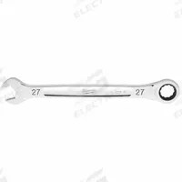 MILWAUKEE Combination Wrench: Steel, Chrome, 27 mm Head Size, 14 3/8 in Overall Lg, Std (MPN 45-96-9327). Key specifications — attr309600: 27 mm; attr309611: Chrome; attr309610: Steel; attr309604: No; attr309612: No; attr309613: No; attr324932: MILWAUKEE.