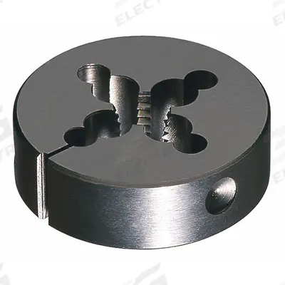 CLE-LINE Round Threading Die: 1/2"-13 UNC, 2 in OD, Adj, Carbon Steel (MPN C65303) - Adjustable Round Threading Dies