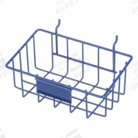 MARLIN STEEL WIRE PRODUCTS Storage Basket: Display Basket, Steel, Powder Coated, Blue (MPN 920-07)