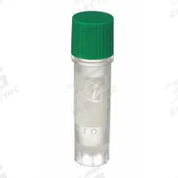 APPROVED VENDOR Cryogenic Vial: Cryogenic, Polypropylene, 2 mL, Green, 12 mm Body Dia, Sterile (MPN W985867). Key specifications — Sub-brand: CryoELITE(TM); Self-Standing: Self-Standing; Closure Color: Green; Brand: APPROVED VENDOR; Vial Type: Cryogenic; Body Color: Off-White; Includes Closure: Yes; Bottom Shape: Round.