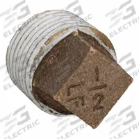 APPROVED VENDOR Plug: Square Drive Solid Plug, 1/2 in, NPT Threaded, Class 125, C89833 Brass, PTFE (MPN ZUSA-PF-10712). Key specifications — Brand: APPROVED VENDOR; Maximum Operating Pressure: 125 psi @ 72° F.