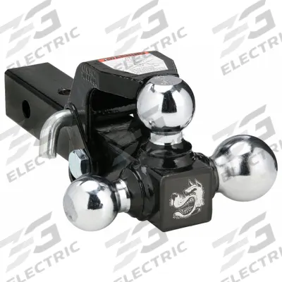 BUYERS PRODUCTS Tri Ball Mount w/ Pintle Hook: 2 in Compatible Ball Shank Dia - Ball Mounts with Hitch Ball