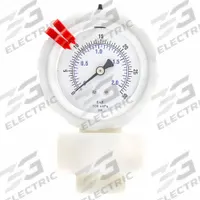 PIC GAUGES Compound Gauge with Diaphragm Seal: 0 psi to 30 psi, 701DDS-T-254, 2 1/2 in Dial, PTFE (MPN 701DDS-T-254C). Key specifications — Brand: PIC GAUGES; Gauge Case Liquid: None; Seal Fill Liquid: Glycerin; Gauge Case Material: PVDF; Seal Lower Housing Material: 316 Stainless Steel; Accuracy: ±2-1-2%; Gauge Wetted Parts: Brass.