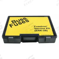 BUSSMANN Fuse Kit: Includes Series FRN-R, RK5 Fuses, 3.2 A – 100 A Range (MPN ERK-28). Key specifications — Fuse Series Included: FRN-R; Tool Included: (2) No. 1 Clip Clamps; Brand: BUSSMANN; Tools Included: Clip Clamps.