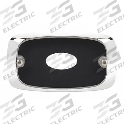 FEDERAL SIGNAL Trim Bezel: Bezel, Silver, Polycarbonate, 4 13/16 in Lg, 2 13/16 in Ht - Vehicle Light Mounts & Brackets