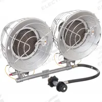 DAYTON Portable Gas Tank-Top Heater: 30,000 BtuH Heating Capacity Output, 500 sq ft Heating Area (MPN 5RCC1). Key specifications — Overall Dimensions - H x W x D: 15-1/2 in x 17-1/4 in x 6-1/2 in; Brand: DAYTON.