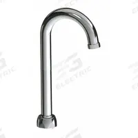 CHICAGO FAUCETS Spout: Spout, Gooseneck, Swivel Spout, Brass, Polished Chrome, 1.5 gpm Flow Rate (MPN GN1AFCJKABCP). Key specifications — Includes: Mounting Hardware; Product Type: Spout; Spout Style: Swivel; Body Material: Brass; Color/Finish: Polished Chrome; Brand: CHICAGO FAUCETS.