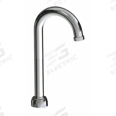 CHICAGO FAUCETS Spout: Spout, Gooseneck, Swivel Spout, Brass, Polished Chrome - Gooseneck Faucet Spouts