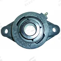 NTN 2 Bolt Flange Bearing: Radial Ball, 1 in Bore, Cast Iron, Set Screws, 4 7/16 in Lg, 2 3/4 in Ht (MPN UCFLU-1M). Key specifications — Bore Type: Cylindrical; Brand: NTN; Lubricant Material: NLGI #3 Equivalent; Mounting Bolt Size: 7/16 in; System of Measurement: Inch.