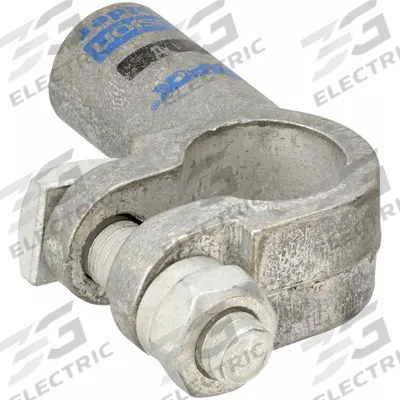FUSION Battery Terminal: Right Elbow, Solder, 1/0 ga, Black Color, Positive - Right Elbow Alignment