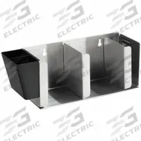 APPROVED VENDOR Lid Organizer: 6 1/2 in Ht, 17 1/8 in Wd, 5 1/8 in Dp, Silver (MPN L1014). Key specifications — Dispenser Type: Lid and Straw Dispenser.