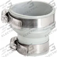 APPROVED VENDOR Flexible Pipe Straight: PVC, For 1 1/2 in_1 1/4 in Pipe, 2 19/64 in Overall Lg (MPN DXDTC-150). Key specifications — attr1286800: Above Ground; attr1281541: Polyester; attr1253455: APPROVED VENDOR; attr1253479: Stainless Steel; attr1253488: PVC.