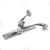 DOMINION FAUCETS Low Arc Kitchen Faucet: Silver, Cast Brass, Single-Post, Deck, 3 Mounting Holes (MPN 77-1800). Key specifications — Series: Silver; Brand: DOMINION FAUCETS.
