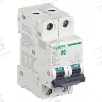 SCHNEIDER IEC Supplementary Protector: 8 A Amps, 14kA at 240V AC, Screw Clamp, C60SP, B (MPN M9F21208). Key specifications — Terminal Connection: Screw Clamp; AC Voltage Rating: 240/415/440V AC; Curve Type: B; DC Voltage Rating: Not Rated; Max. AIR Rating: 14kA at 240V AC; Series: C60SP; Brand: SCHNEIDER.