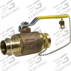APOLLO Ball Valve: 3/4 in, Bronze, 300 psig Max. Pressure (CWP), Full Port, Two-Piece, RPTFE, EPDM (MPN 77W10404HCA). Key specifications — attr1012381: APOLLO; attr1012887: Insulated Handle.
