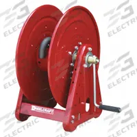 REELCRAFT Hand Crank Hose Reel: 100 ft (1/2 in I.D.), 17 3/4 in L x 19 3/4 in W x 20 1/4 in H, TFE/P (MPN CA32106 M). Key specifications — Hose Capacity: 100 ft (1/2 in I.D.); Overall Dimensions: 17-3/4 in L x 19-3/4 in W x 20-1/4 in H; Seal Material: TFE/P; Reel Color: Red; Swivel Material: Nickel Plated Steel; Brand: REELCRAFT.