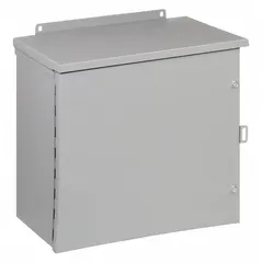 HOFFMAN Enclosure: Steel, 18 in x 18 in x 6 in, 3R, Solid Cover, Hinged, Galvanized (MPN A18R186HCR). Key specifications — Brand: HOFFMAN; Closure Method: Screws; Knockouts: Not Included.