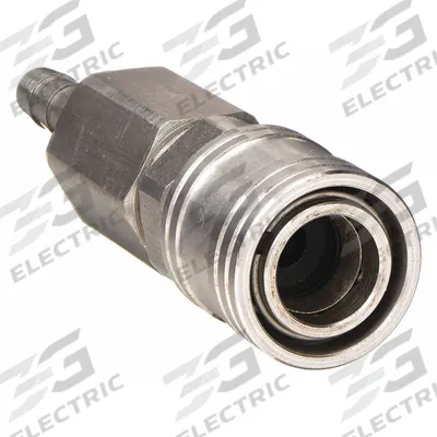 SPEEDAIRE Quick Connect Hose Coupling: 1/4 in Body Size, 1/2 in Hose Fitting Size - Global-Style High-Flow Steel Quick-Connect Air Coupling Bodies