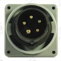HUBBELL Pin and Sleeve Inlet: Black, 347/600V AC, Three Phase, 20 A, 4 Pole, 5 Wire, IEC Grounding (MPN HBL520B5W). Key specifications — Brand: HUBBELL.