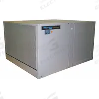 MASTERCOOL Ducted Evaporative Cooler: 1,600 sq ft, 28 in x 42 in x 45 in, 8 in Pad Thick, 3/4 hp HP (MPN 2YAF3-2HTL4-3X275). Key specifications — Brand: MASTERCOOL; Evaporative Cooler Voltage: 115V AC; Includes Drive Package: Drive Package Included; Drive Package Installation: Assembly Required.
