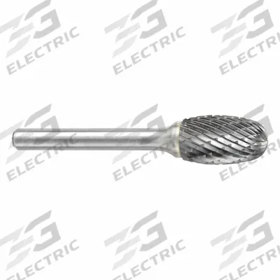 SGS PRO Carbide Bur: Oval, SE-5, Double Cut, 1/2" x 7/8" Head - Double-Cut Oval Burs