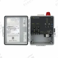 SJE-RHOMBUS Control Panel: Duplex, Single Phase, 120 to 230V AC, 7 to 15 A, Sensor, Thermoplastic (MPN EZID1W114C3A4A6A10E24E30A). Key specifications — Current: 7 to 15 A; Rated Voltage: 120 to 230V AC; Alert Output: Audio; Intrinsic Safety: Not Specified Intrinsically Safe; Includes Reversing: Non-Reversing; Dosing Schedule: Timed Dose; Brand: SJE-RHOMBUS.