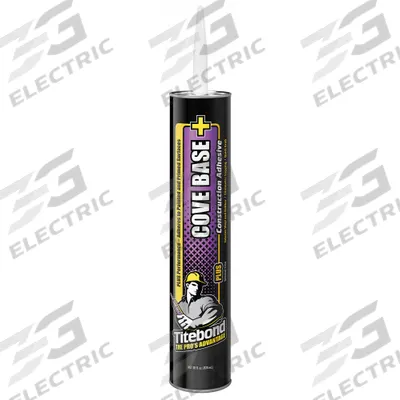 TITEBOND Construction Adhesive: Cove Base Plus, 28 oz, Cartridge, Beige - Cove & Wall Base Construction Adhesives