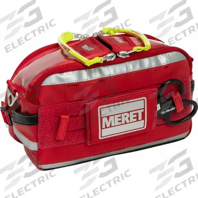MERET USA Side Pack: 12 1/2 in L x 7 1/2 in W x 5 in D, Tarpaulin, Red, 11-20 in/21-30 in - Medical Fanny Packs & Slings