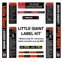 LITTLE GIANT Ladder Label Kit: For Combo Ladders, 40 Labels, Safety and Hazard Labels (MPN 31878). Key specifications — attr1050042: English; attr1050050: LITTLE GIANT.