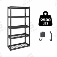 APPROVED VENDOR General Purpose Boltless Metal Shelving: Standalone, Heavy Duty, 30 in x 12 in, Open (MPN B-ATLAS301260-5H500). Key specifications — Finish: Powder Coated; Maximum Post Load Capacity: 2500 lb; Decking Material: Steel; Color: Hammertone Finish; Beam Profile: Standard; Brand: APPROVED VENDOR; Duty Rating: Heavy Duty; Side Panel: Open.
