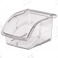 AKRO-MILS Hang and Stack Bin: 4 1/8 in x 5 3/8 in x 3 1/4 in, Clear, Label Holder Included, 305A1. Key specifications — Electrostatic Discharge: Not Electrostatic Discharge Conductive; Brand: AKRO-MILS; % Recycled Content: 0%.