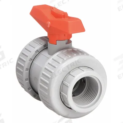 GF PIPING SYSTEMS Manual Two-Way Ball Valve: 3/4 in Size, CPVC, Straight, Socket x FNPT - CPVC Ball Valves
