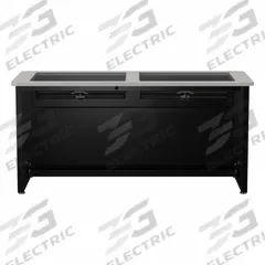 VERSADESK Computer Desk: Wood, Gray Matrix, 0 Drawers, 60 in Overall Wd, 31 in Overall Ht (MPN DV6024-BG). Key specifications — Desktop Material: Wood; Includes Modesty Panel: Yes; Kit Product Type: Computer Desk; Desktop Color: Gray Matrix; Brand: VERSADESK; Frame Color: Black; Frame Material: Steel; Product Type: Computer Desk.
